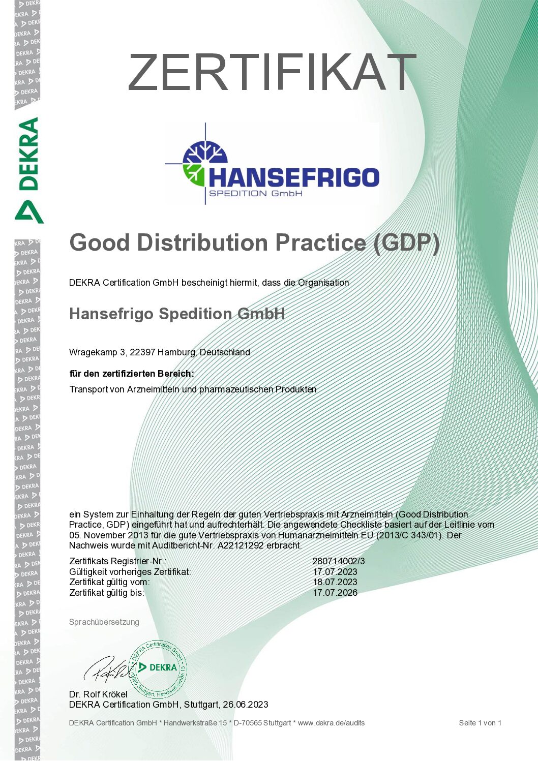 Hansefrigo - GDP 2023 - 2026 dt